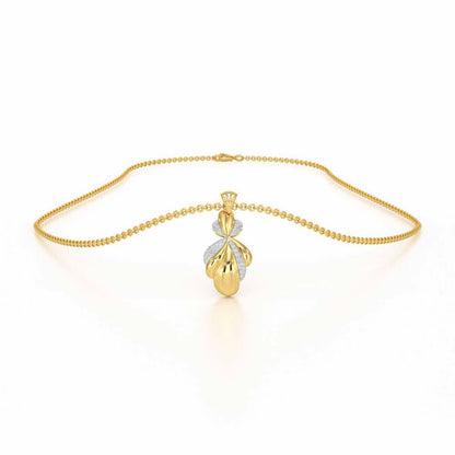 Sparkling Cascade Silver Pendant - Yellow Gold - Image 3