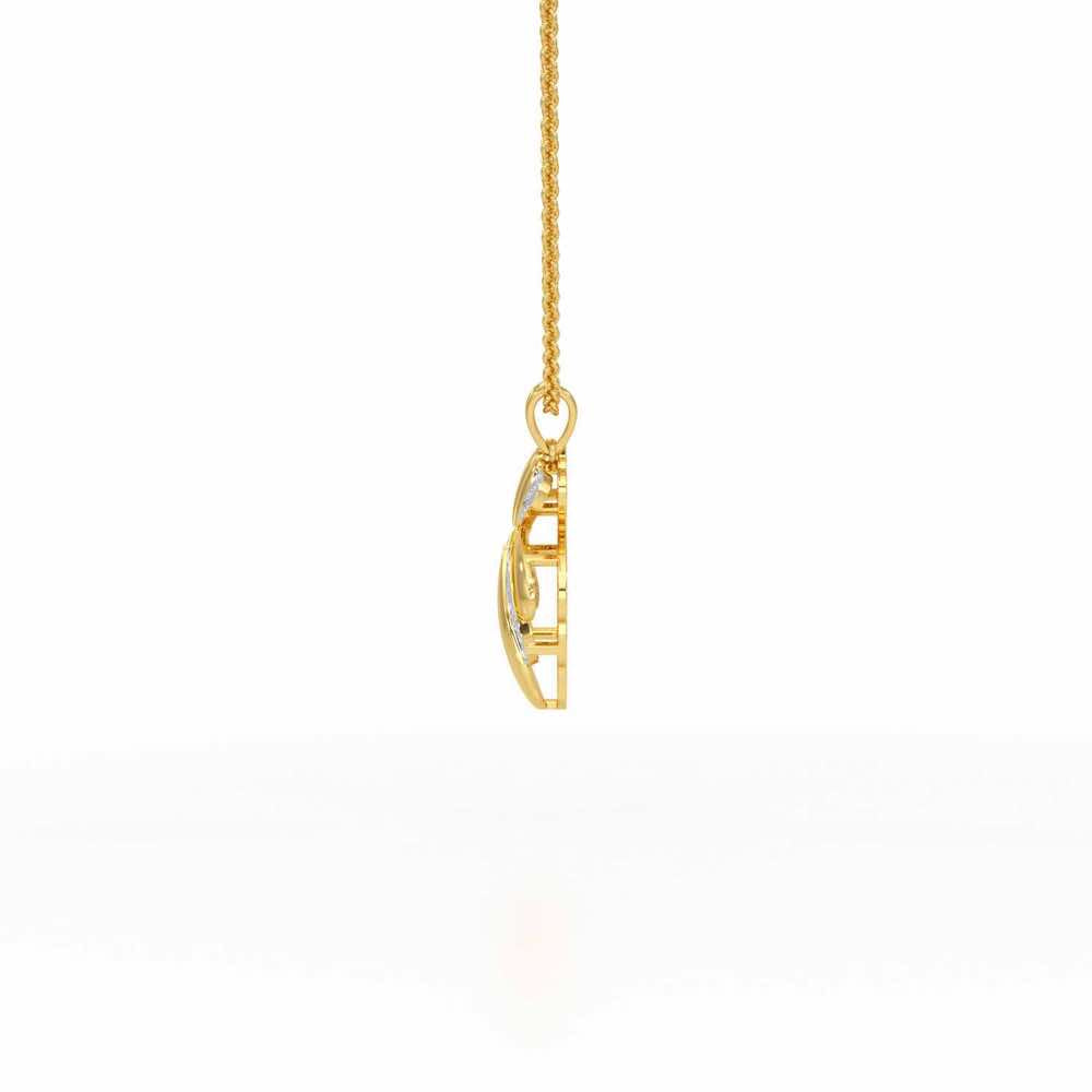 Sparkling Cascade Silver Pendant - Yellow Gold - Image 4