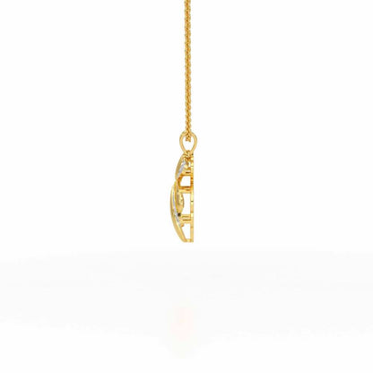Sparkling Cascade Silver Pendant - Yellow Gold - Image 4