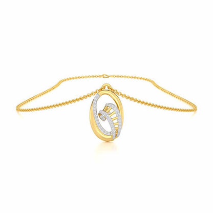 Sparkling Elegance Silver Pendant - Yellow Gold - Image 3