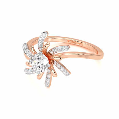 Sparkling Orchid Solitaire Ring - Rose Gold - Image 2