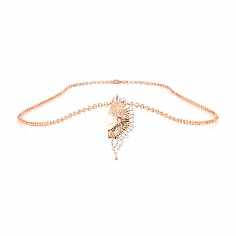 Sparkling Radiance Silver Pendant - Rose Gold - Image 3