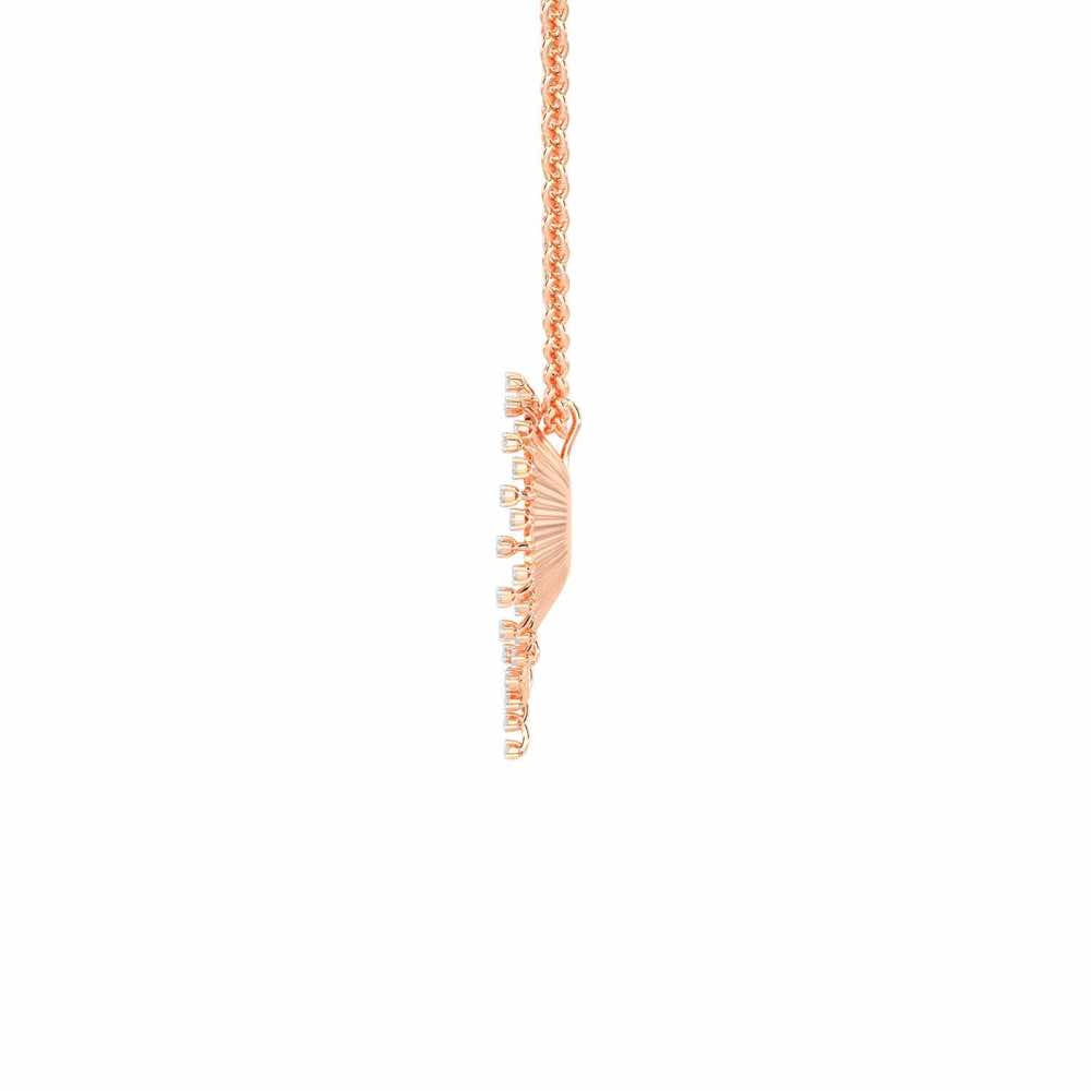 Sparkling Radiance Silver Pendant - Rose Gold - Image 4