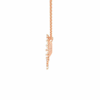 Sparkling Radiance Silver Pendant - Rose Gold - Image 4