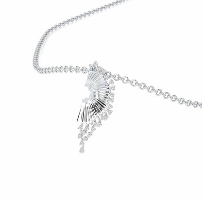 Sparkling Radiance Silver Pendant - White Gold - Image 2