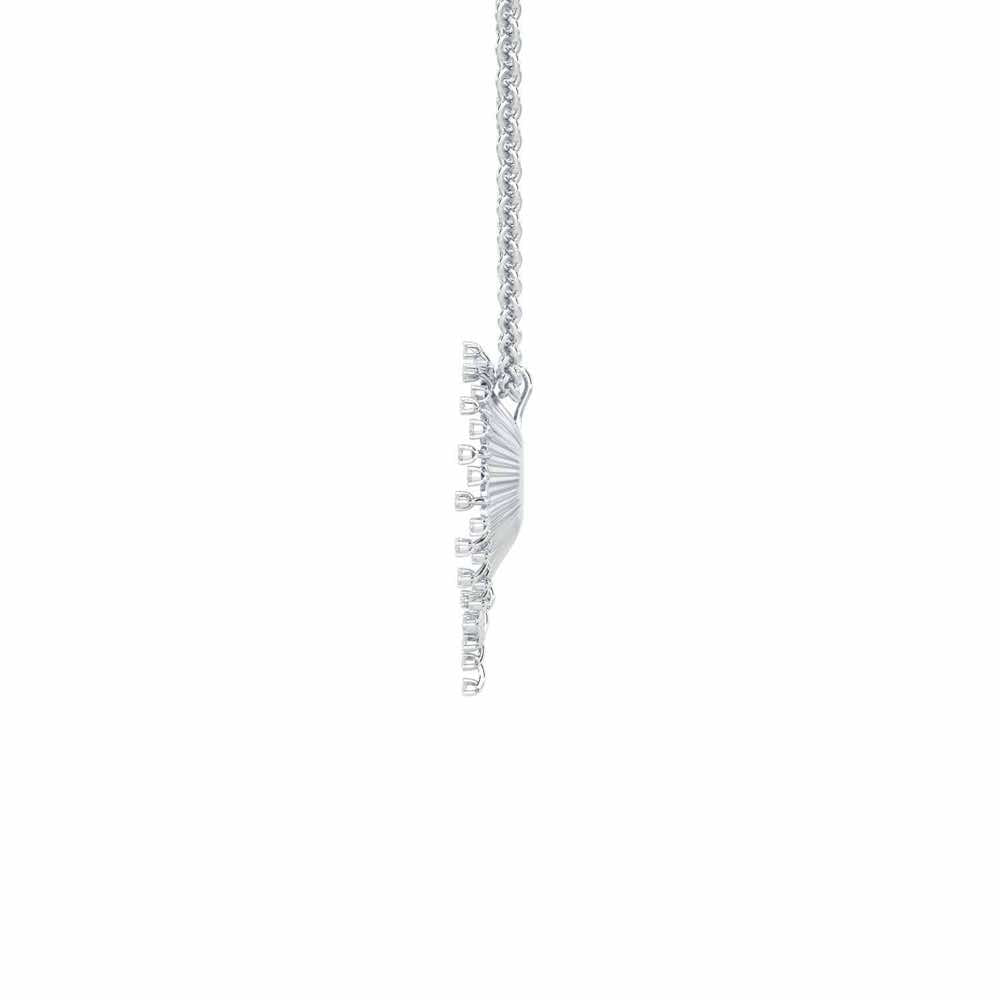 Sparkling Radiance Silver Pendant - White Gold - Image 4