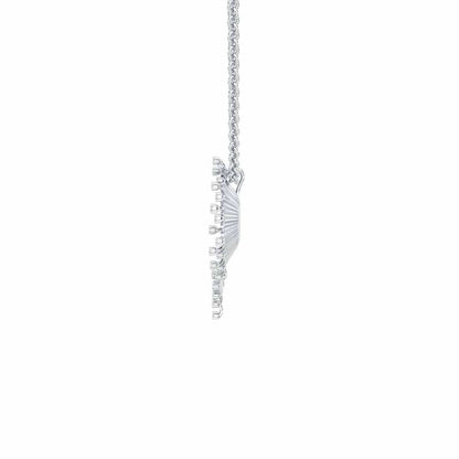 Sparkling Radiance Silver Pendant - White Gold - Image 4