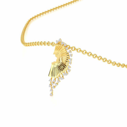 Sparkling Radiance Silver Pendant - Yellow Gold - Image 2