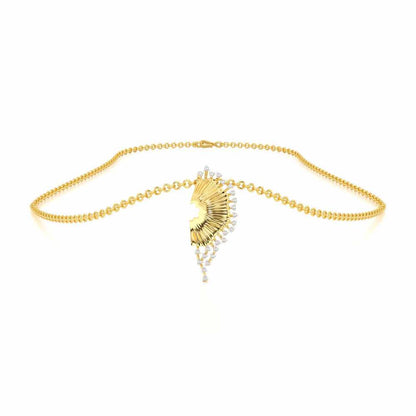 Sparkling Radiance Silver Pendant - Yellow Gold - Image 3