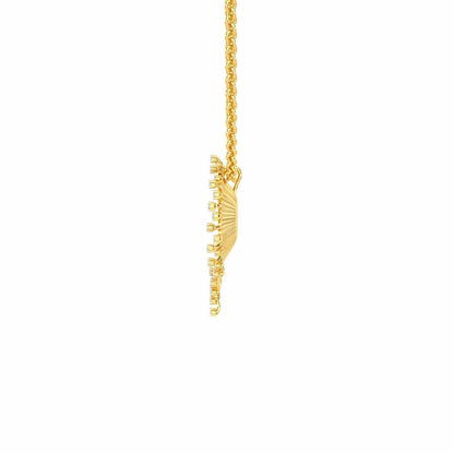 Sparkling Radiance Silver Pendant - Yellow Gold - Image 4