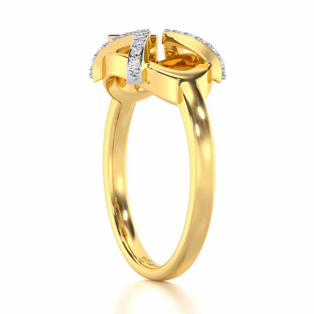 Sparkling Serenade Garnet Silver Rings - Yellow Gold - Image 4