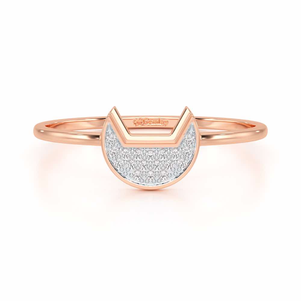 Sparky Feline Silver Ring - Rose Gold - Image 4