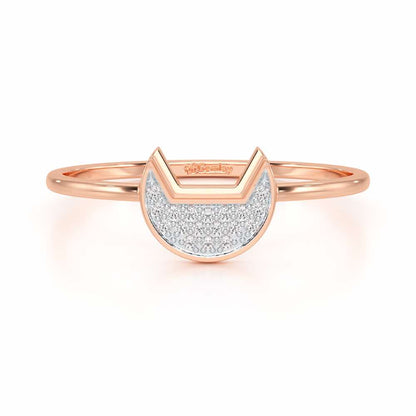 Sparky Feline Silver Ring - Rose Gold - Image 4