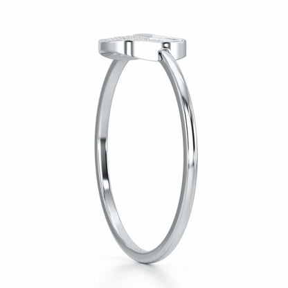 Sparky Feline Silver Ring - White Gold - Image 3