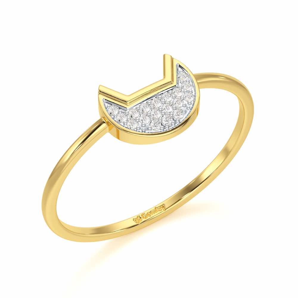 Sparky Feline Silver Ring - Yellow Gold - Image 1