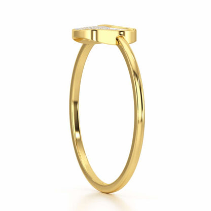 Sparky Feline Silver Ring - Yellow Gold - Image 3