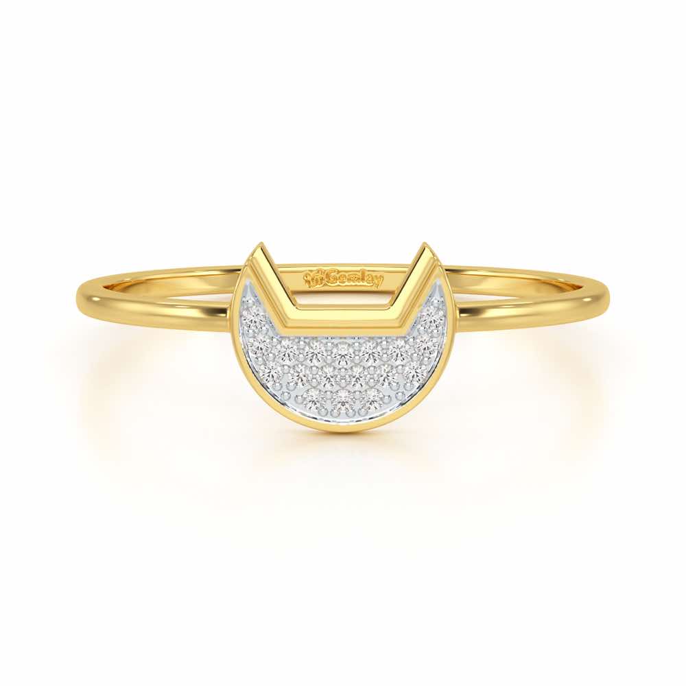 Sparky Feline Silver Ring - Yellow Gold - Image 4