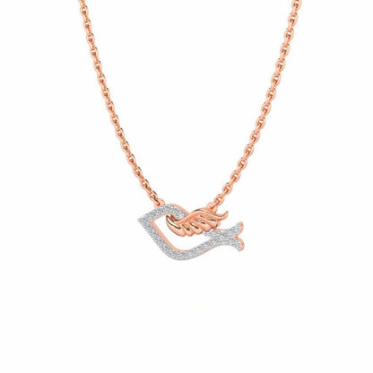 Sparrow Silver Pendant - Rose Gold - Image 3