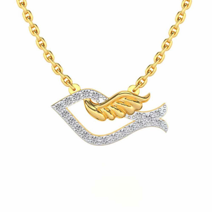 Sparrow Silver Pendant - Yellow Gold - Image 1