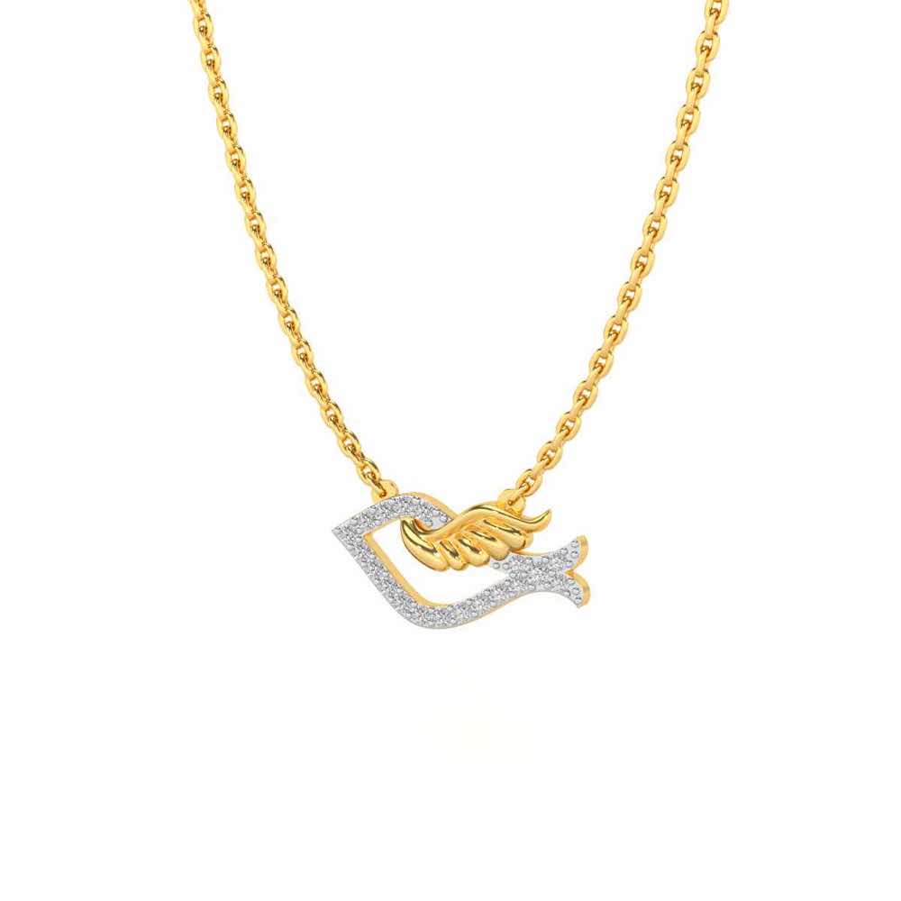 Sparrow Silver Pendant - Yellow Gold - Image 3