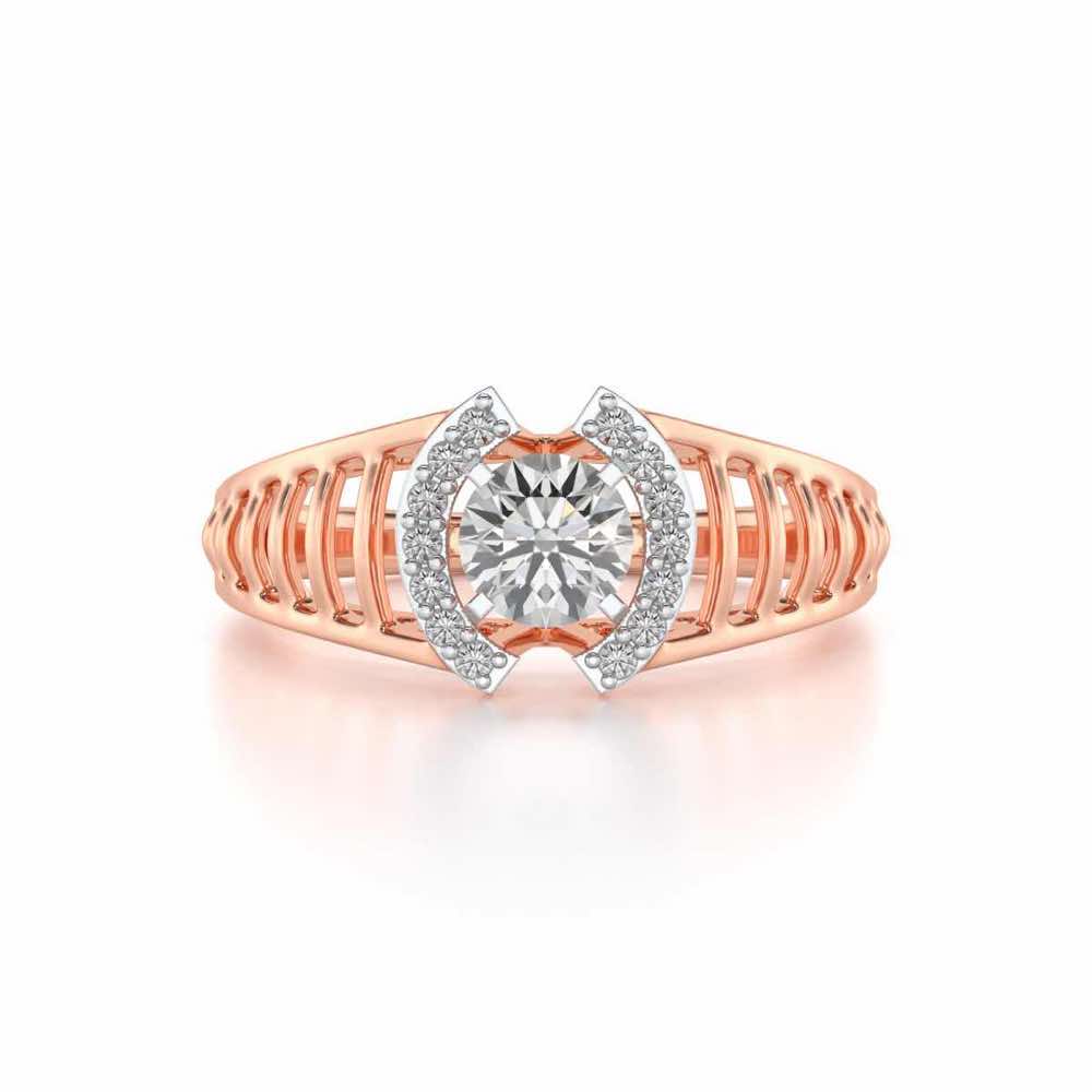 Sparsh Solitaire Ring - Rose Gold - Image 4