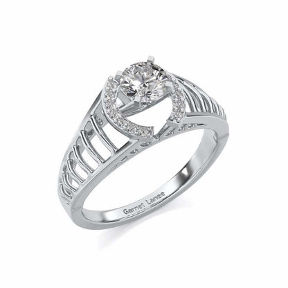 Sparsh Solitaire Ring - White Gold - Image 1
