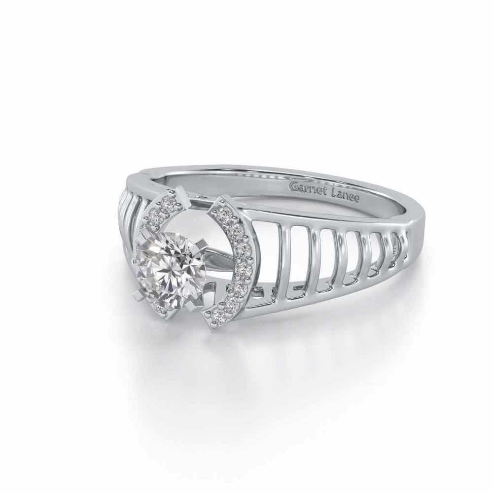 Sparsh Solitaire Ring - White Gold - Image 2