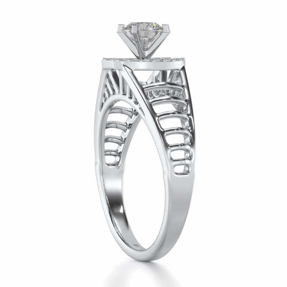 Sparsh Solitaire Ring - White Gold - Image 3
