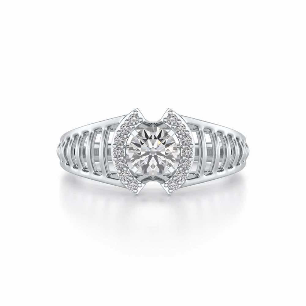 Sparsh Solitaire Ring - White Gold - Image 4