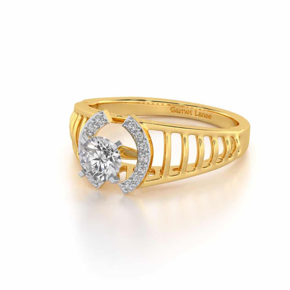 Sparsh Solitaire Ring - Yellow Gold - Image 2