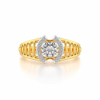Sparsh Solitaire Ring - Yellow Gold - Image 4