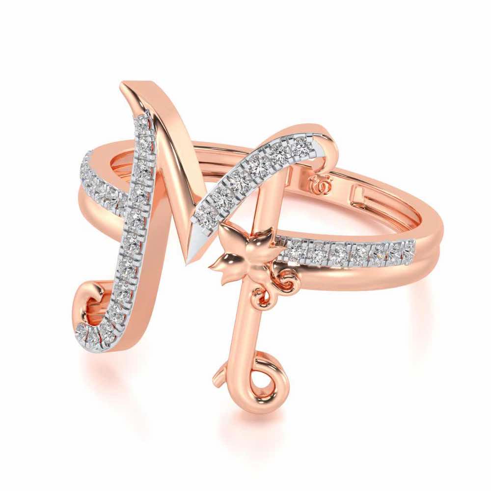 Special M Silver Ring - Rose Gold - Image 2