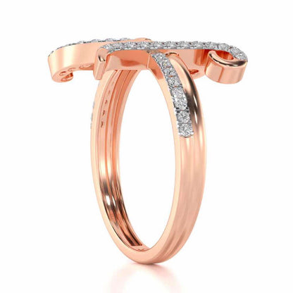 Special M Silver Ring - Rose Gold - Image 3