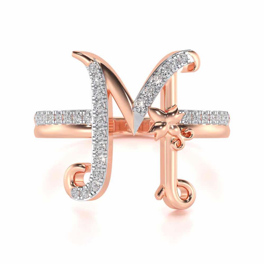 Special M Silver Ring - Rose Gold - Image 4