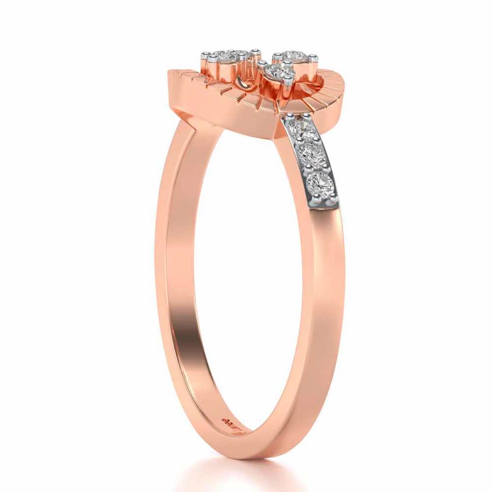 Spiked Up Silver Ring - Rose Gold - Image 3