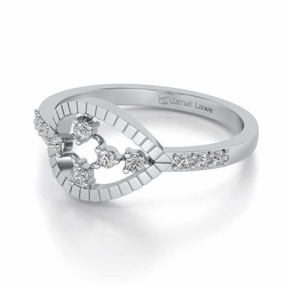 Spiked Up Silver Ring - White Gold - Image 2