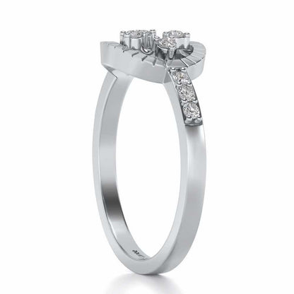 Spiked Up Silver Ring - White Gold - Image 3