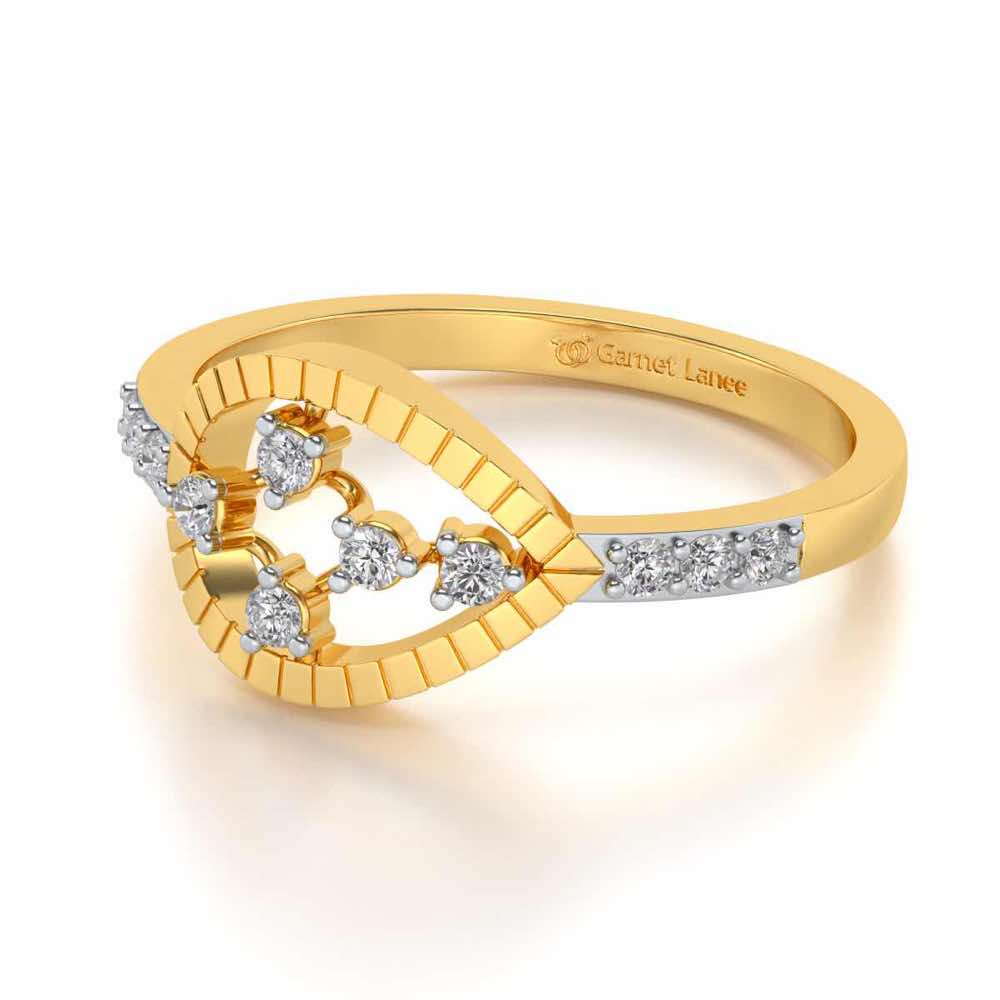 Spiked Up Silver Ring - Yellow Gold - Image 2