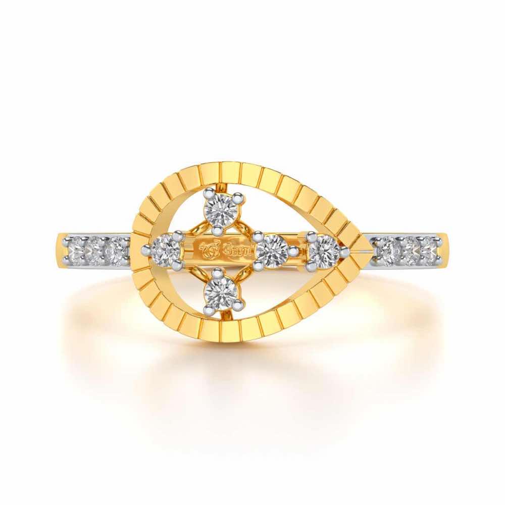 Spiked Up Silver Ring - Yellow Gold - Image 4