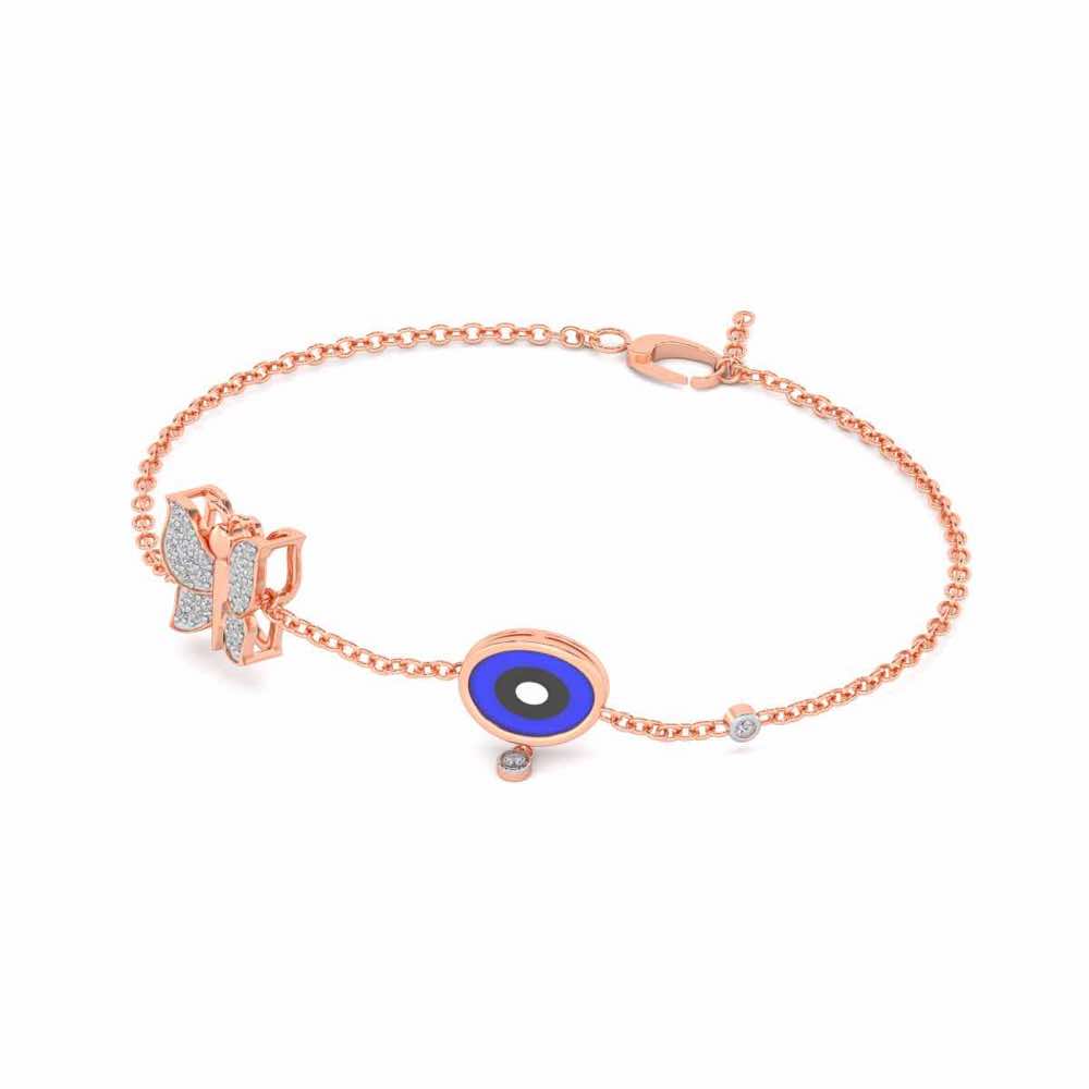 Spin Flora Silver Bracelet - Rose Gold - Image 2