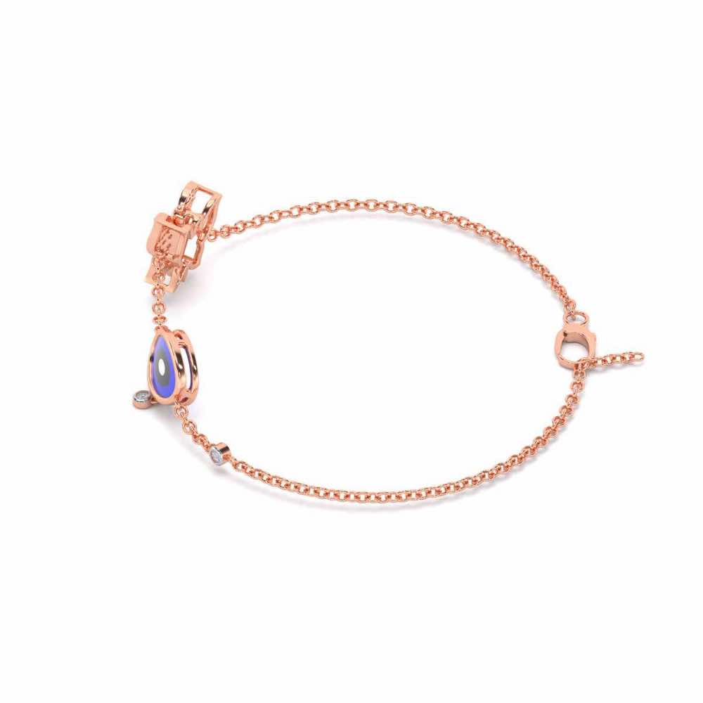 Spin Flora Silver Bracelet - Rose Gold - Image 3
