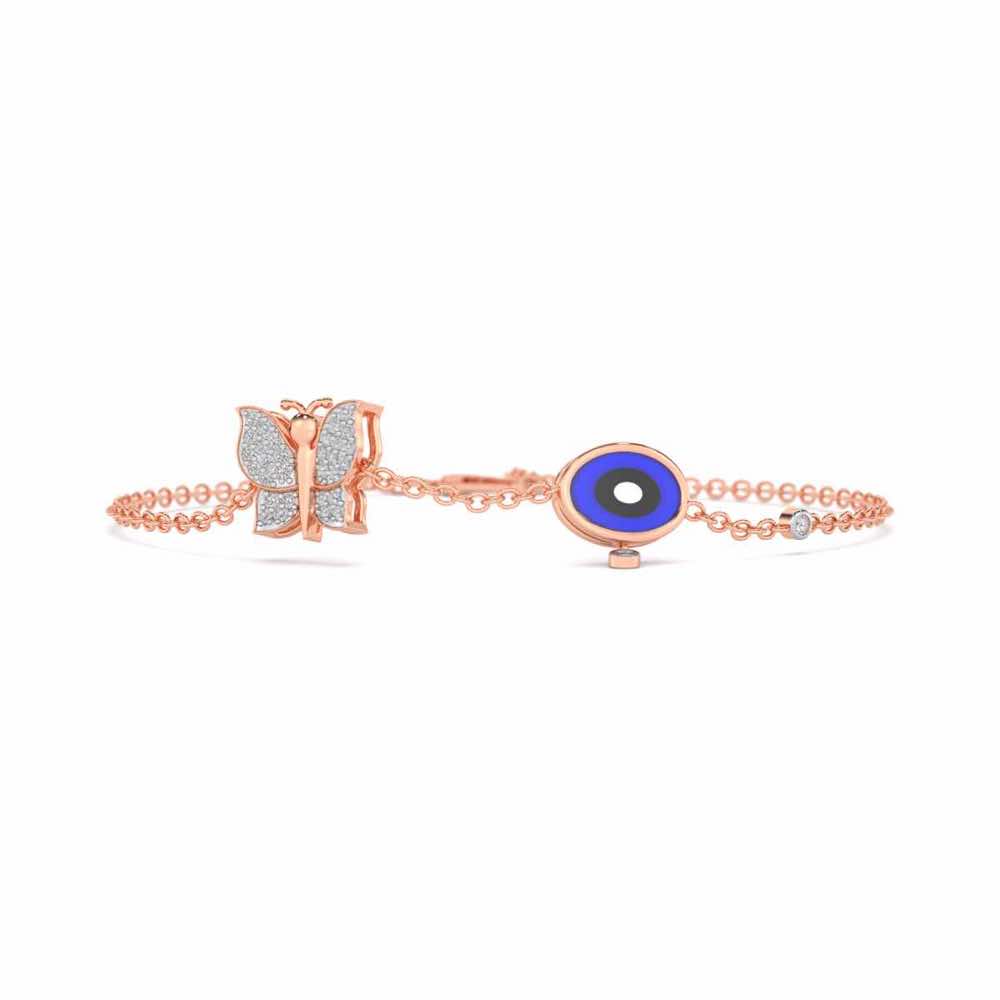 Spin Flora Silver Bracelet - Rose Gold - Image 5