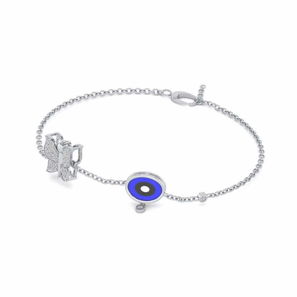 Spin Flora Silver Bracelet - White Gold - Image 2