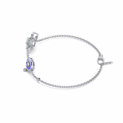Spin Flora Silver Bracelet - White Gold - Image 3