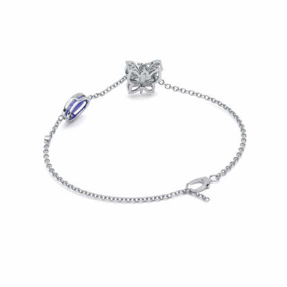Spin Flora Silver Bracelet - White Gold - Image 4