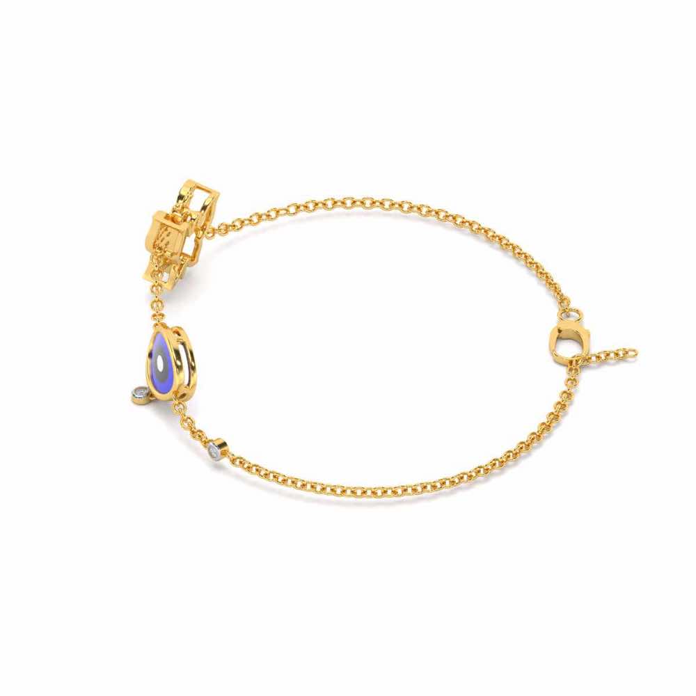 Spin Flora Silver Bracelet - Yellow Gold - Image 3