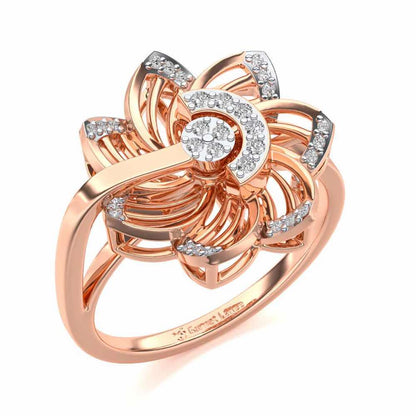 Spin Silver Ring - Rose Gold - Image 1