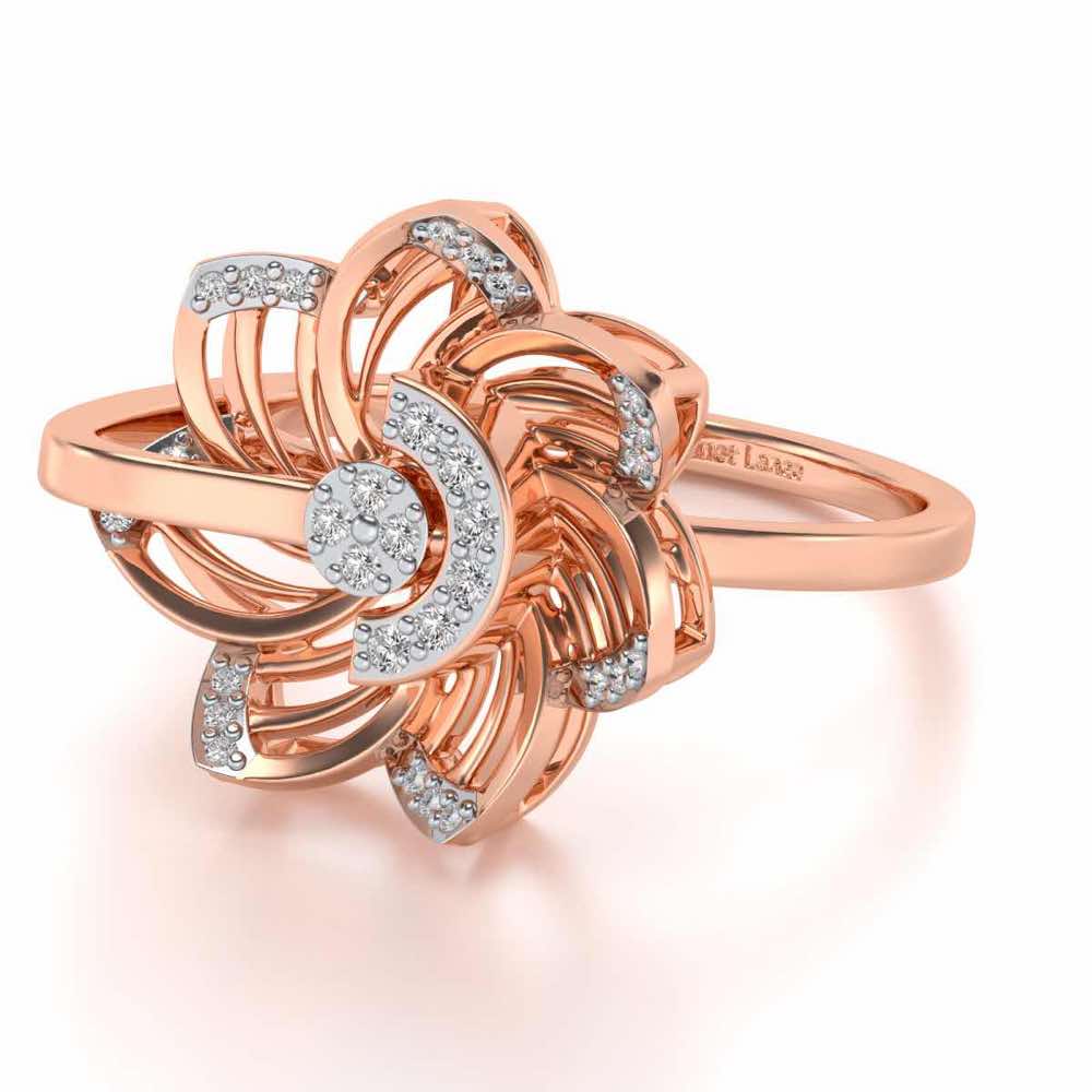 Spin Silver Ring - Rose Gold - Image 2