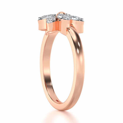 Spin Flora Silver Ring - Rose Gold - Image 3