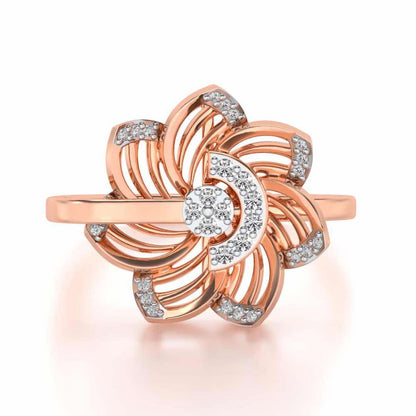 Spin Silver Ring - Rose Gold - Image 4
